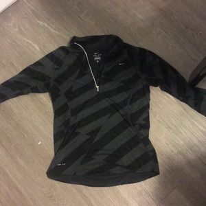 Black Nike Pro Dri Fit Long Sleeve Workout Jacket